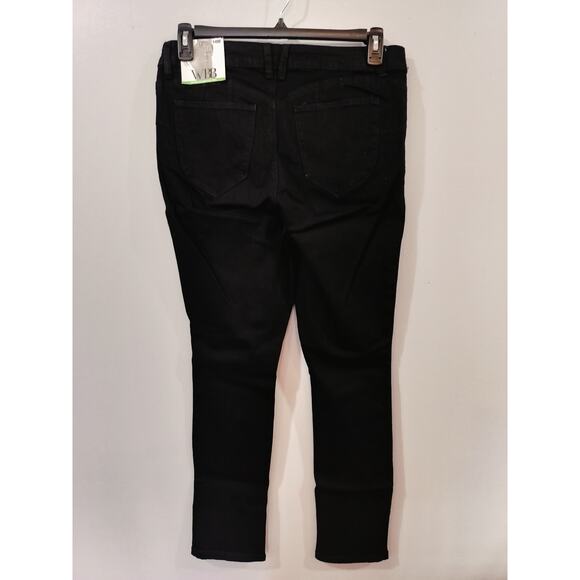 Royalty For Me WBB Black Mid Rise Ankle Jeans 14W Repreve Lycra - Picture 4 of 13